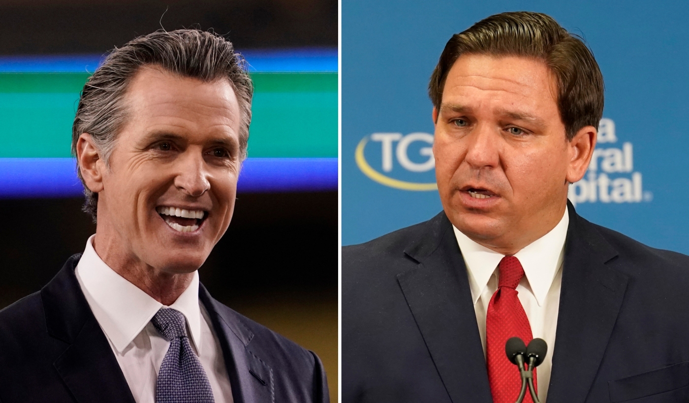 newsom-calls-desantis-‘small,-pathetic-man’-over-new-migrant-flights